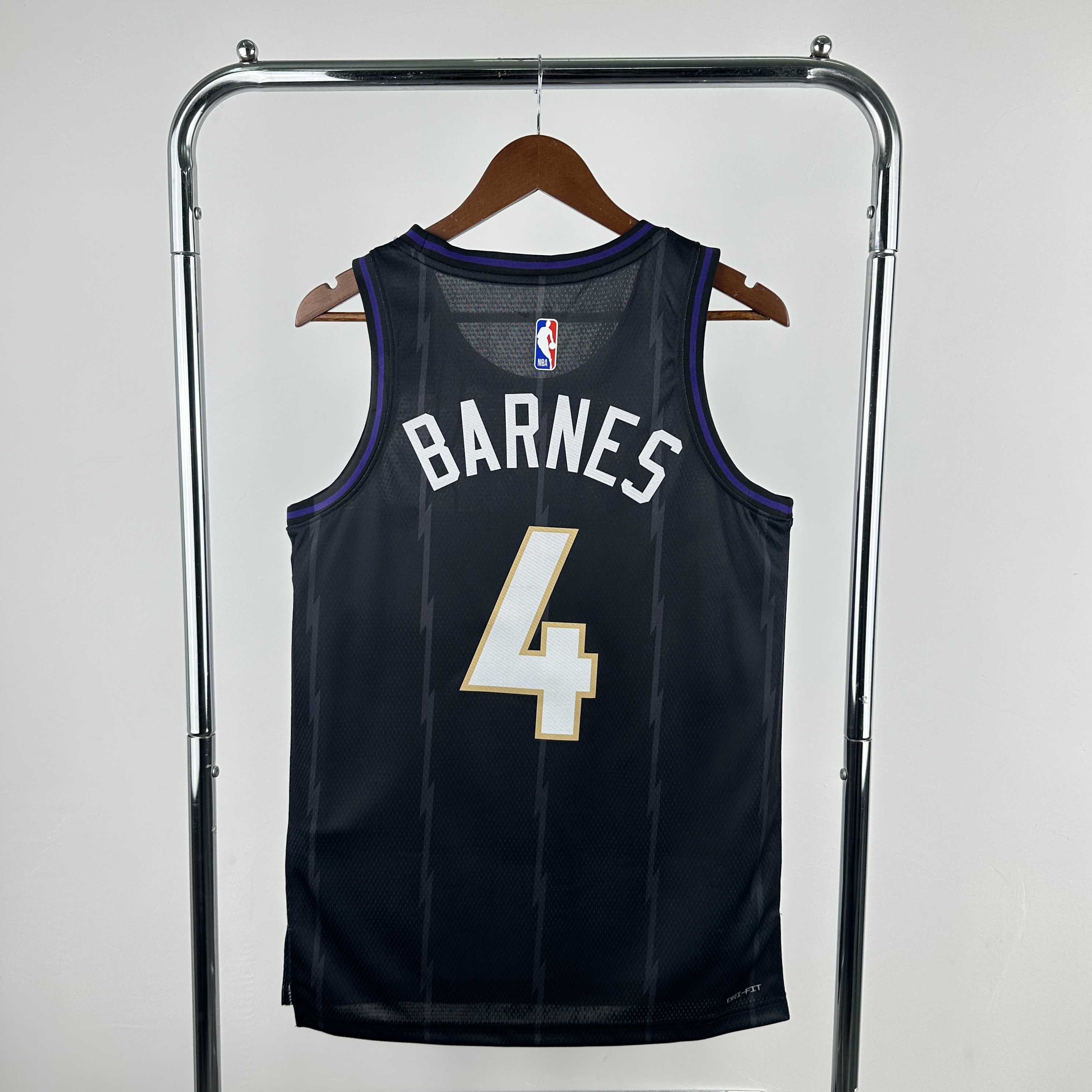 Men Toronto Raptors #4 Barnes Black City Edition Season Nike 2025 NBA Jersey->->NBA Jersey